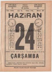 24 Haziran 1970 / Büyük Saatli Maarif Takvimi