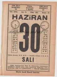 30 Haziran 1970 / Büyük Saatli Maarif Takvimi