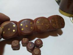 P45--5 ADET HİNT İŞİ KUTUSUNDA AHŞAP ZAR