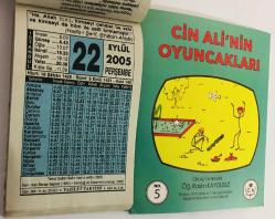 22 Eylül 2005 hediyelik orijinal Fazilet takvim yaprağı (Cin Ali kitabı hediyeli:)