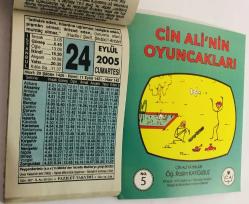 24 Eylül 2005 hediyelik orijinal Fazilet takvim yaprağı (Cin Ali kitabı hediyeli:)