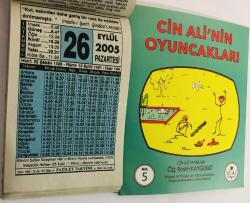 26 Eylül 2005 hediyelik orijinal Fazilet takvim yaprağı (Cin Ali kitabı hediyeli:)