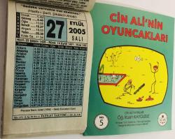 27 Eylül 2005 hediyelik orijinal Fazilet takvim yaprağı (Cin Ali kitabı hediyeli:)