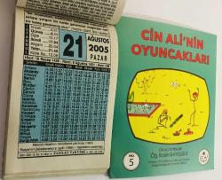 21 Ağustos 2005 hediyelik orijinal Fazilet takvim yaprağı (Cin Ali kitabı hediyeli:)