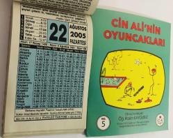 22 Ağustos 2005 hediyelik orijinal Fazilet takvim yaprağı (Cin Ali kitabı hediyeli:)
