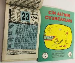 23 Ağustos 2005 hediyelik orijinal Fazilet takvim yaprağı (Cin Ali kitabı hediyeli:)