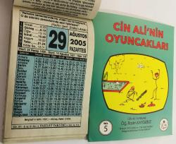 29 Ağustos 2005 hediyelik orijinal Fazilet takvim yaprağı (Cin Ali kitabı hediyeli:)