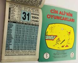 31 Ağustos 2005 hediyelik orijinal Fazilet takvim yaprağı (Cin Ali kitabı hediyeli:)