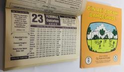 23 Temmuz 2005 hediyelik orijinal Erkam takvim yaprağı (Cin Ali kitabı hediyeli:)