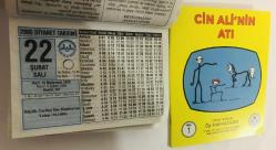 22 Şubat 2005 hediyelik orijinal Diyanet takvim yaprağı (Cin Ali kitabı hediyeli:)