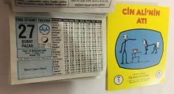 27 Şubat 2005 hediyelik orijinal Diyanet takvim yaprağı (Cin Ali kitabı hediyeli:)