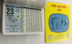 23 Ağustos 2005 hediyelik orijinal Diyanet takvim yaprağı (Cin Ali kitabı hediyeli:)