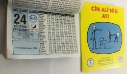 24 Ağustos 2005 hediyelik orijinal Diyanet takvim yaprağı (Cin Ali kitabı hediyeli:)