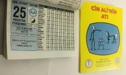 25 Ağustos 2005 hediyelik orijinal Diyanet takvim yaprağı (Cin Ali kitabı hediyeli:)