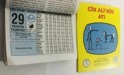 29 Ağustos 2005 hediyelik orijinal Diyanet takvim yaprağı (Cin Ali kitabı hediyeli:)
