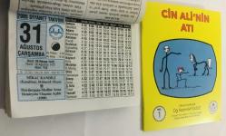 31 Ağustos 2005 hediyelik orijinal Diyanet takvim yaprağı (Cin Ali kitabı hediyeli:)