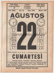 22 Ağustos 1970 / Büyük Saatli Maarif Takvimi