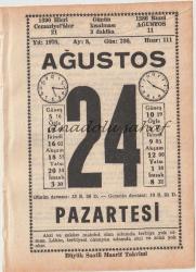 24 Ağustos 1970 / Büyük Saatli Maarif Takvimi