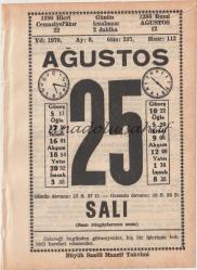 25 Ağustos 1970 / Büyük Saatli Maarif Takvimi