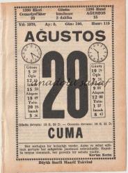 28 Ağustos 1970 / Büyük Saatli Maarif Takvimi