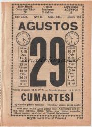29 Ağustos 1970 / Büyük Saatli Maarif Takvimi