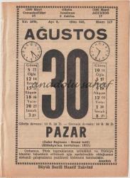 30 Ağustos 1970 / Büyük Saatli Maarif Takvimi