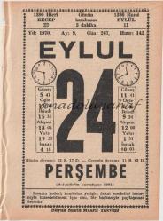 24 Eylül 1970 / Büyük Saatli Maarif Takvimi