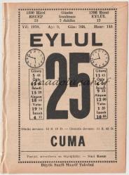 25 Eylül 1970 / Büyük Saatli Maarif Takvimi