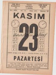 23 Kasım 1970 / Büyük Saatli Maarif Takvimi