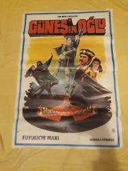 Sihirli Balta Güneş'in Oğlu Film Afişi /Daininjutsu eiga Watari Film Poster - 1966,;Fuyukichi Maki, Kunio Murai (70x100cm)