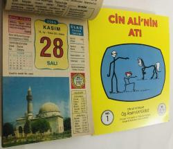 28 Kasım 2006 hediyelik orijinal Ülkü takvim yaprağı (Cin Ali kitabı hediyeli:)