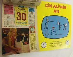 30 Kasım 2006 hediyelik orijinal Ülkü takvim yaprağı (Cin Ali kitabı hediyeli:)