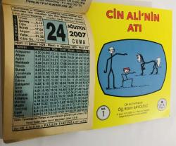 24 Ağustos 2007 hediyelik orijinal Fazilet takvim yaprağı (Cin Ali kitabı hediyeli:)