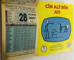 28 Ağustos 2007 hediyelik orijinal Fazilet takvim yaprağı (Cin Ali kitabı hediyeli:)