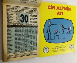 30 Ağustos 2007 hediyelik orijinal Fazilet takvim yaprağı (Cin Ali kitabı hediyeli:)