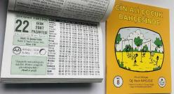 22 Ekim 2007 hediyelik orijinal Diyanet takvim yaprağı (Cin Ali kitabı hediyeli:)