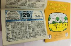 29 Aralık 2008 hediyelik orijinal Hizmet takvim yaprağı (Cin Ali kitabı hediyeli:)
