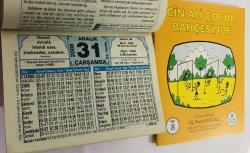 31 Aralık 2008 hediyelik orijinal Hizmet takvim yaprağı (Cin Ali kitabı hediyeli:)
