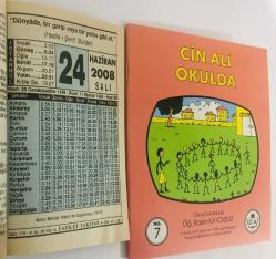 24 Haziran 2008 hediyelik orijinal Fazilet takvim yaprağı (Cin Ali kitabı hediyeli:)