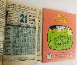 21 Nisan 2008 hediyelik orijinal Fazilet takvim yaprağı (Cin Ali kitabı hediyeli:)