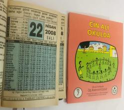 22 Nisan 2008 hediyelik orijinal Fazilet takvim yaprağı (Cin Ali kitabı hediyeli:)