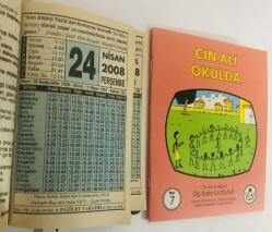 24 Nisan 2008 hediyelik orijinal Fazilet takvim yaprağı (Cin Ali kitabı hediyeli:)