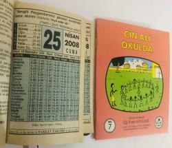 25 Nisan 2008 hediyelik orijinal Fazilet takvim yaprağı (Cin Ali kitabı hediyeli:)