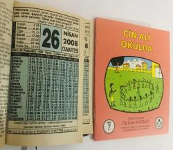 26 Nisan 2008 hediyelik orijinal Fazilet takvim yaprağı (Cin Ali kitabı hediyeli:)