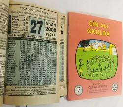 27 Nisan 2008 hediyelik orijinal Fazilet takvim yaprağı (Cin Ali kitabı hediyeli:)