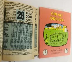 28 Nisan 2008 hediyelik orijinal Fazilet takvim yaprağı (Cin Ali kitabı hediyeli:)