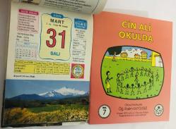 31 Mart 2009 hediyelik orijinal Ülkü takvim yaprağı (Cin Ali kitabı hediyeli:)