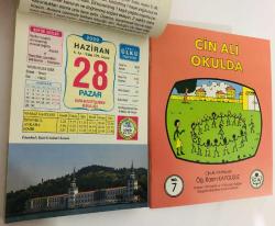 28 Haziran 2009 hediyelik orijinal Ülkü takvim yaprağı (Cin Ali kitabı hediyeli:)