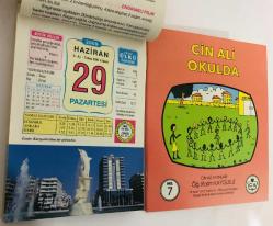 29 Haziran 2009 hediyelik orijinal Ülkü takvim yaprağı (Cin Ali kitabı hediyeli:)