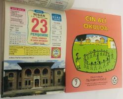 23 Nisan 2009 hediyelik orijinal Ülkü takvim yaprağı (Cin Ali kitabı hediyeli:)
